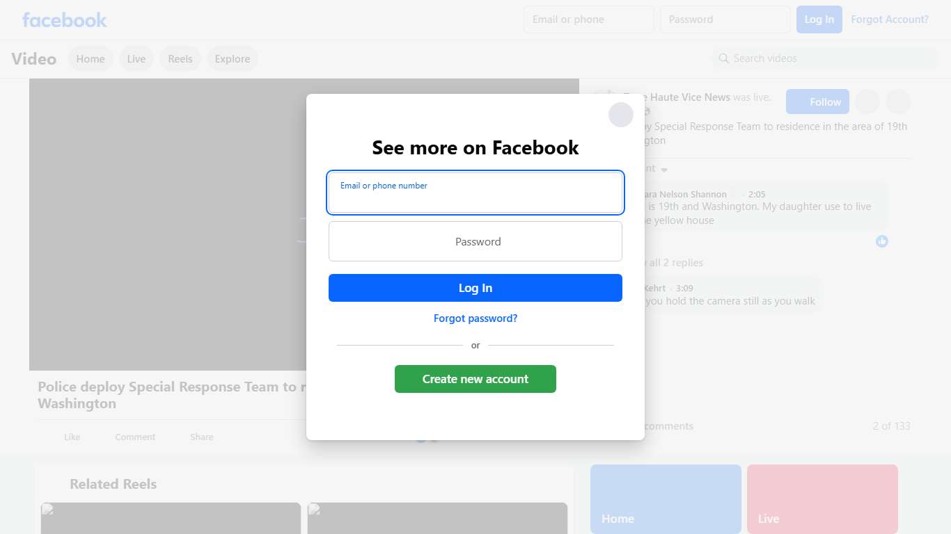 Police deploy Special Response Team to residence in the area of 19th and Washington Terre Haute Vice News Facebook