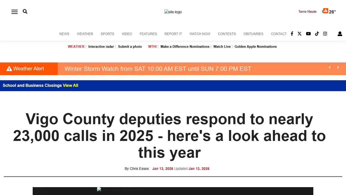 Vigo County deputies respond to nearly 23,000 calls in 2025 - here's a look ahead to this year News wthitv.com